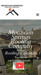 Mobile Screenshot of mountainspringsroofing.com