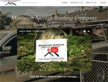 Tablet Screenshot of mountainspringsroofing.com